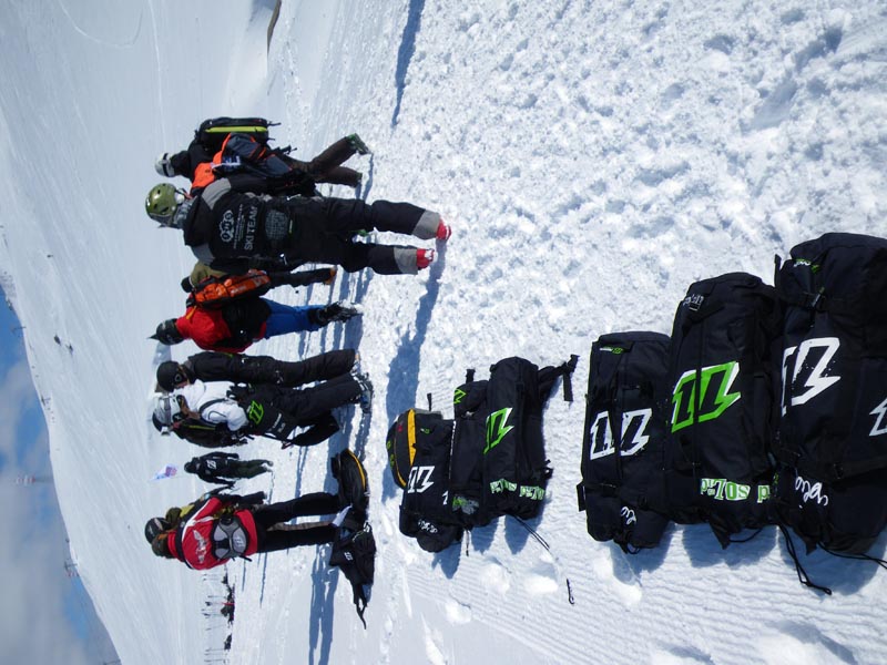 Apprendre le Snowkite face au Mt Blanc